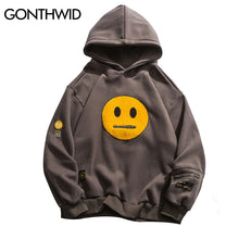 Load image into Gallery viewer, Smile Face Patchwork Fleece Hoodies
