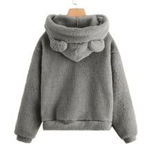 Load image into Gallery viewer, Hoodies Winter Long Sleeve Rabbit Ear Hood Sweatshirt Cute Plush
