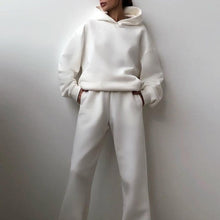 Load image into Gallery viewer, Warm Fleece Long Sleeve Hoodie Jogger Pants Suit Casual Two Piece Sets
