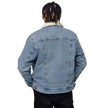 Load image into Gallery viewer, Wearing Panda denim sherpa jacket
