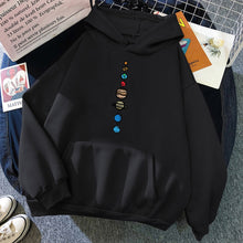 Load image into Gallery viewer, Nine Planets Universe Solar System Loose Pocket Hoodie Unisex
