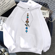 Load image into Gallery viewer, Nine Planets Universe Solar System Loose Pocket Hoodie Unisex
